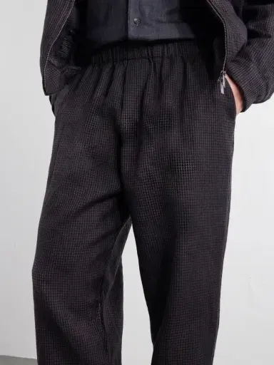 Barena Straight-Leg Garment-Dyed Houndstooth Wool Trousers - Men | Thumbnail 5