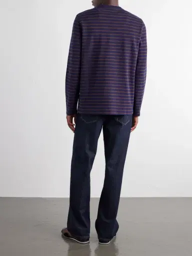 MR P. Striped Cotton-Piqué T-Shirt - Men | Thumbnail 4 MR P. Striped Cotton-Piqué T-Shirt - Men | Thumbnail 4