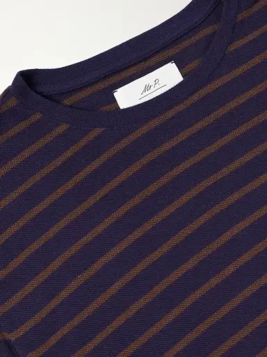 MR P. Striped Cotton-Piqué T-Shirt - Men | Thumbnail 6 MR P. Striped Cotton-Piqué T-Shirt - Men | Thumbnail 6