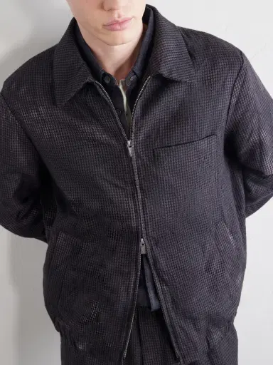 Barena Garment-Dyed Houndstooth Wool Blouson Jacket - Men | Thumbnail 5 Barena Garment-Dyed Houndstooth Wool Blouson Jacket - Men | Thumbnail 5