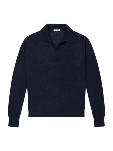 Auralee Alpaca-Blend Polo Sweater - Men | Thumbnail 1