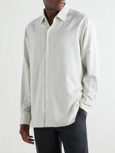 Zegna Checked Silk-Twill Shirt - Men | Thumbnail 3