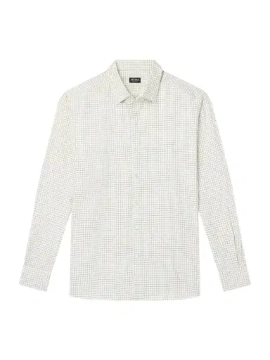 Zegna Checked Silk-Twill Shirt - Men | Thumbnail 1