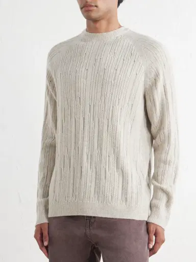 Inis Meáin Stranded Sailor Merino Wool and Cashmere-Blend Sweater - Men | Thumbnail 3