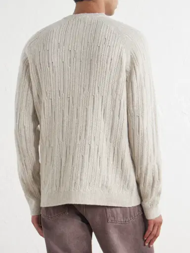 Inis Meáin Stranded Sailor Merino Wool and Cashmere-Blend Sweater - Men | Thumbnail 4