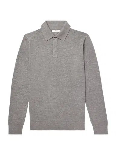 MR P. Cashmere and Silk-Blend Polo Sweater - Men | Thumbnail 1