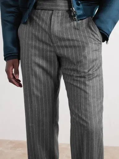 Tom Ford Straight-Leg Pinstripe Wool-Flannel Trousers - Men | Thumbnail 5 Tom Ford Straight-Leg Pinstripe Wool-Flannel Trousers - Men | Thumbnail 5