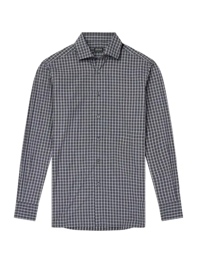 Zegna Centoquaranta Checked Cotton-Twill Shirt - Men