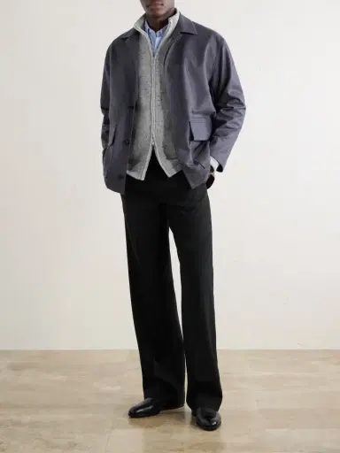 Inis Meáin Lifeline Merino Wool and Cashmere-Blend Zip-Up Sweater - Men | Thumbnail 2