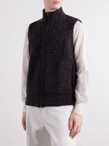 Inis Meáin Lifeline Wool and Cashmere-Blend Gilet - Men | Thumbnail 3