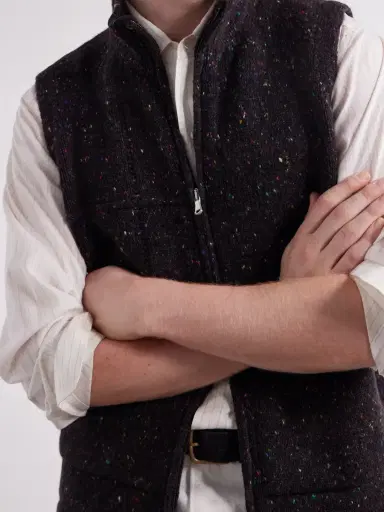 Inis Meáin Lifeline Wool and Cashmere-Blend Gilet - Men | Thumbnail 5