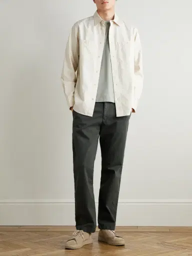 NN07 Aden 1923 Straight-Leg Organic Cotton-Blend Twill Trousers - Men | Thumbnail 2