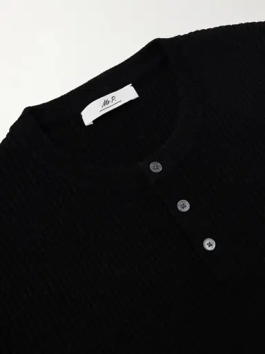 MR P. Ribbed Wool and Cashmere Henley Sweater - Men | Thumbnail 6 MR P. Ribbed Wool and Cashmere Henley Sweater - Men | Thumbnail 6