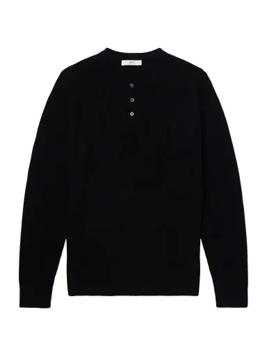 MR P. Ribbed Wool and Cashmere Henley Sweater - Men | Thumbnail 1 MR P. Ribbed Wool and Cashmere Henley Sweater - Men | Thumbnail 1