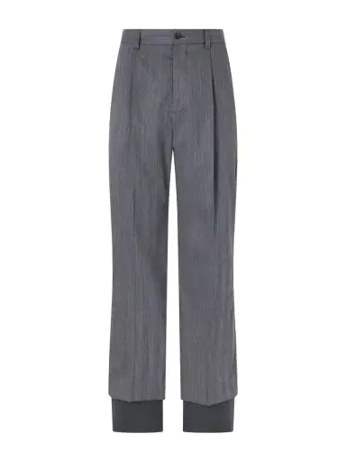 Valentino Garavani Straight-Leg Pleated Herringbone Virgin Wool Trousers - Men | Thumbnail 1 Valentino Garavani Straight-Leg Pleated Herringbone Virgin Wool Trousers - Men | Thumbnail 1