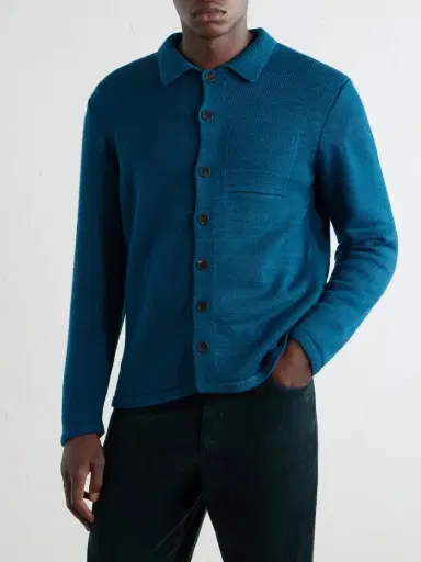 Inis Meáin Merino Wool and Linen-Blend Cardigan - Men | Thumbnail 3