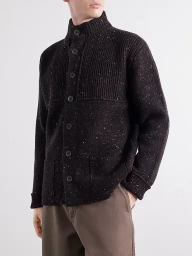 Inis Meáin Storm Merino Wool and Cashmere-Blend Cardigan - Men | Thumbnail 3