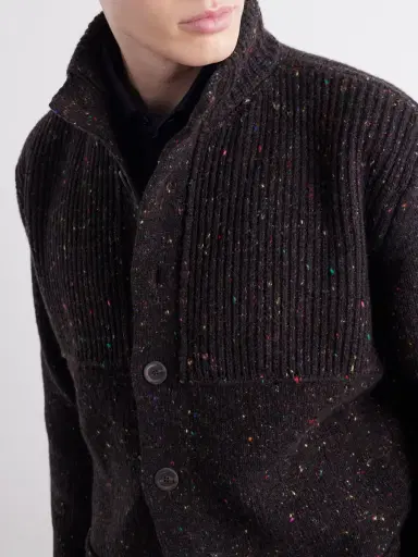 Inis Meáin Storm Merino Wool and Cashmere-Blend Cardigan - Men | Thumbnail 5