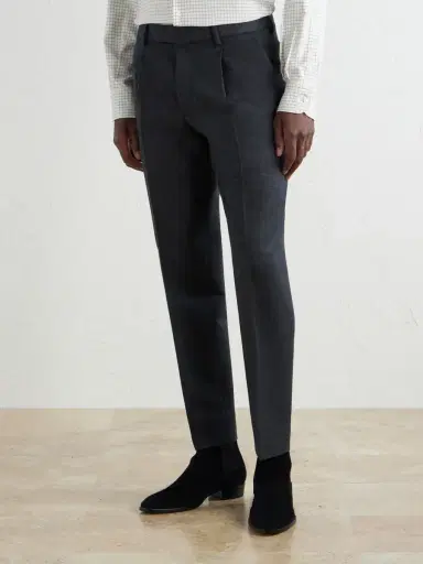 Zegna Straight-Leg Wool and Cashmere-Blend Twill Trousers - Men | Thumbnail 3 Zegna Straight-Leg Wool and Cashmere-Blend Twill Trousers - Men | Thumbnail 3
