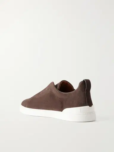 Zegna Triple Stitch™ Suede Slip-On Sneakers - Men | Thumbnail 4