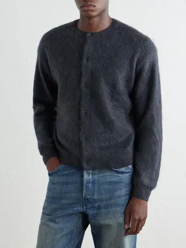 Auralee Garment-Dyed Alpaca Cardigan - Men | Thumbnail 3 Auralee Garment-Dyed Alpaca Cardigan - Men | Thumbnail 3