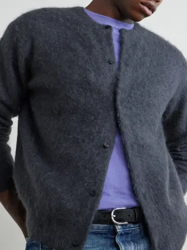 Auralee Garment-Dyed Alpaca Cardigan - Men | Thumbnail 5 Auralee Garment-Dyed Alpaca Cardigan - Men | Thumbnail 5