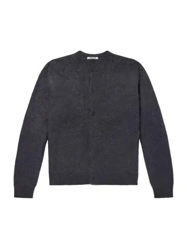 Auralee Garment-Dyed Alpaca Cardigan - Men | Thumbnail 1 Auralee Garment-Dyed Alpaca Cardigan - Men | Thumbnail 1