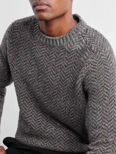 Gabriela Hearst Sermo Herringbone Cashmere Sweater - Men | Thumbnail 5 Gabriela Hearst Sermo Herringbone Cashmere Sweater - Men | Thumbnail 5