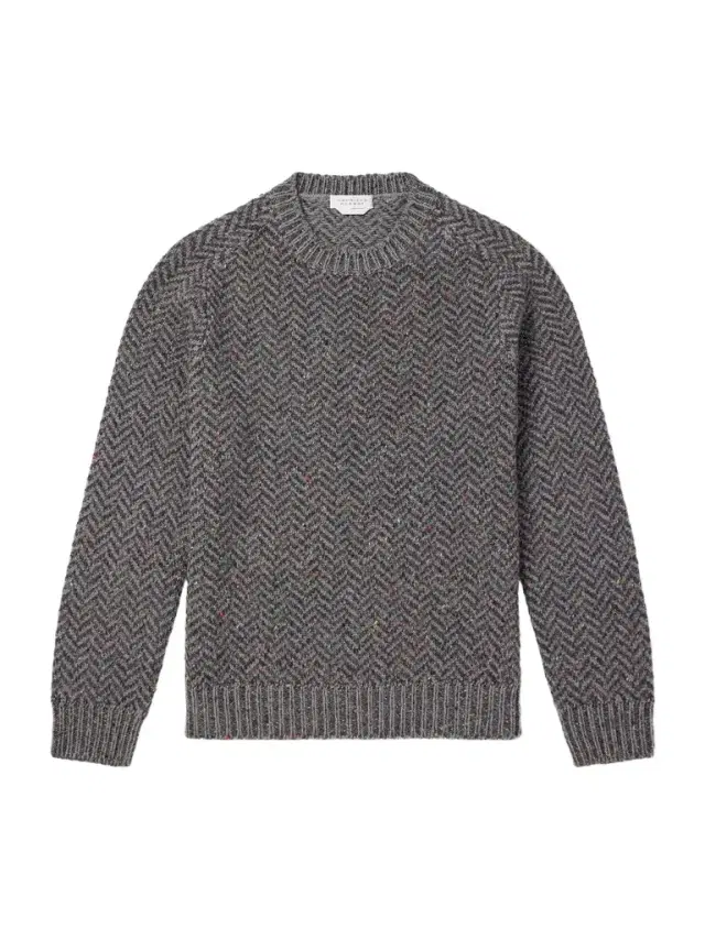 Gabriela Hearst Sermo Herringbone Cashmere Sweater - Men