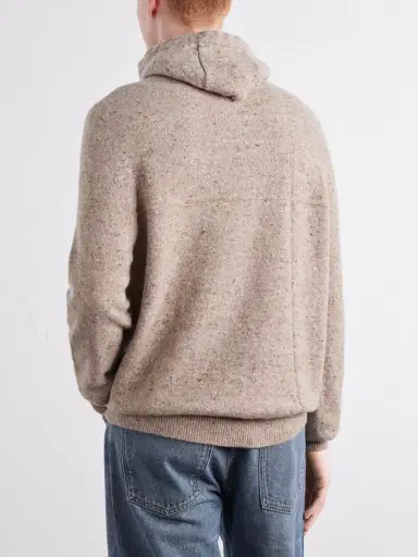 Inis Meáin Merino Wool and Cashmere-Blend Hoodie - Men | Thumbnail 4