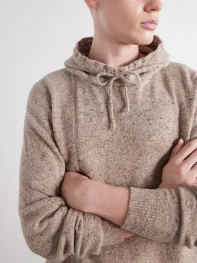 Inis Meáin Merino Wool and Cashmere-Blend Hoodie - Men | Thumbnail 5