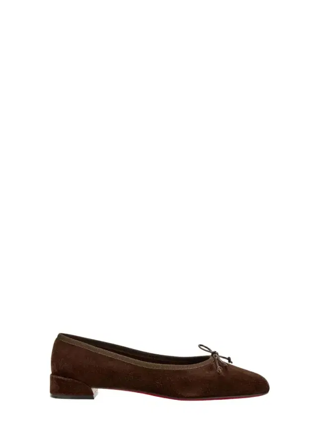 Christian Louboutin Sweetie Jane Suede Bow Ballerina Flats