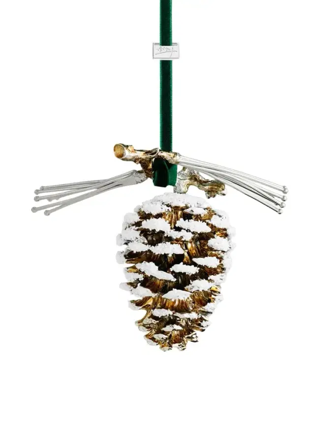 Michael Aram Pine Cone Snowy Christmas Ornament