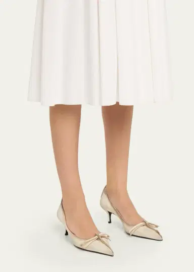 Prada Distressed Leather Pointed-Toe Pumps | Thumbnail 2 Prada Distressed Leather Pointed-Toe Pumps | Thumbnail 2