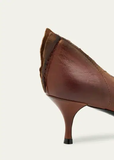 Prada Distressed Leather Pointed-Toe Pumps | Thumbnail 9 Prada Distressed Leather Pointed-Toe Pumps | Thumbnail 9