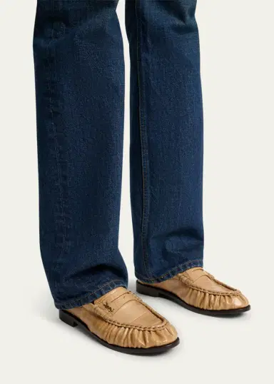 Saint Laurent Le Loafer Eel Leather Penny Loafers | Thumbnail 2 Saint Laurent Le Loafer Eel Leather Penny Loafers | Thumbnail 2