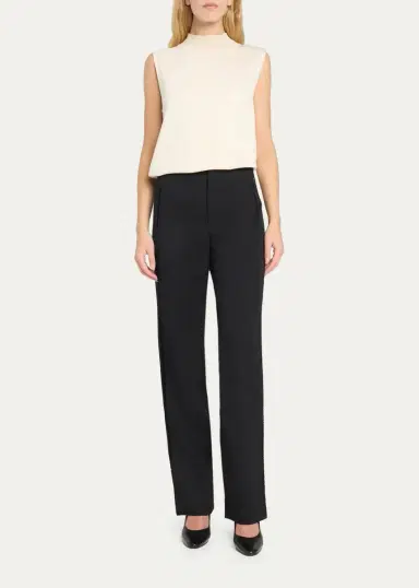 Diotima Trine Handstitched Side Cutout Straight-Leg Trousers | Thumbnail 2