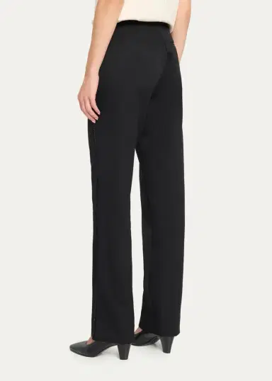 Diotima Trine Handstitched Side Cutout Straight-Leg Trousers | Thumbnail 3