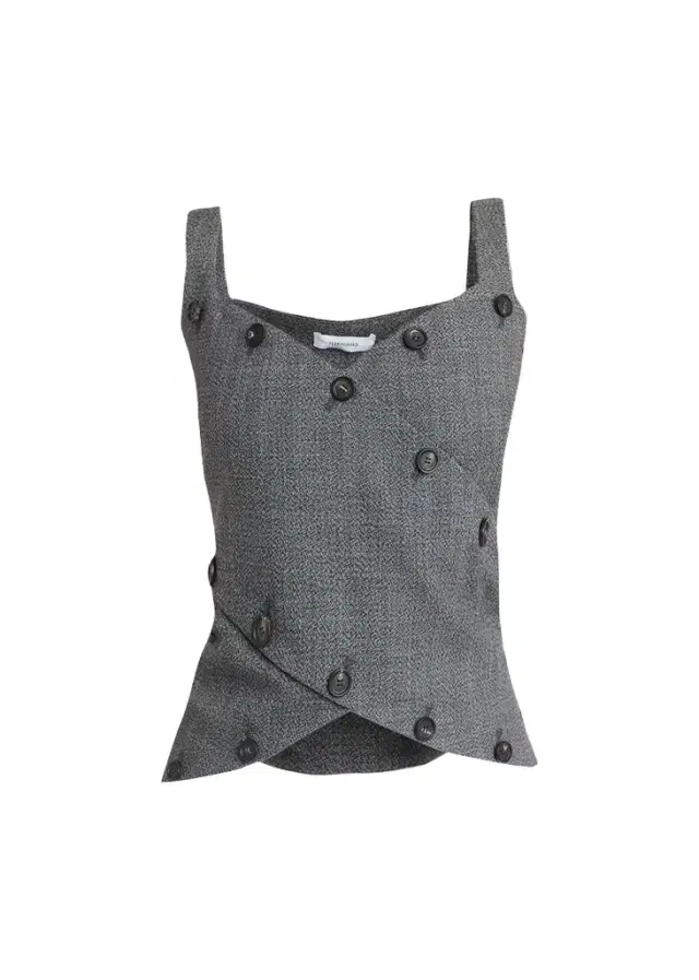 Ferragamo Button-Embellished Mouline Wool Top