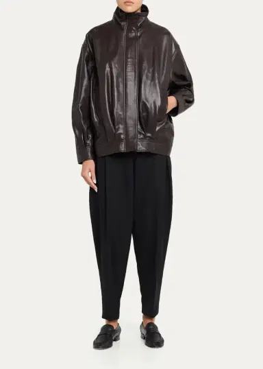ARMA Paula Oversized Leather Jacket | Thumbnail 2
