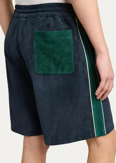 Casablanca Striped Suede Track Shorts | Thumbnail 5