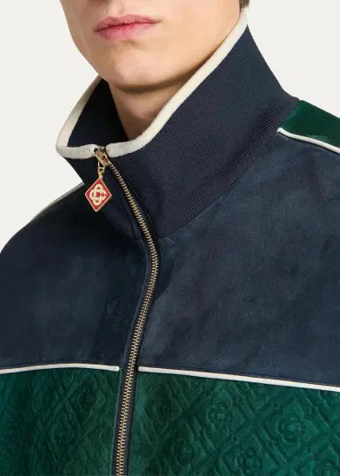 Casablanca Striped Suede Track Jacket | Thumbnail 5