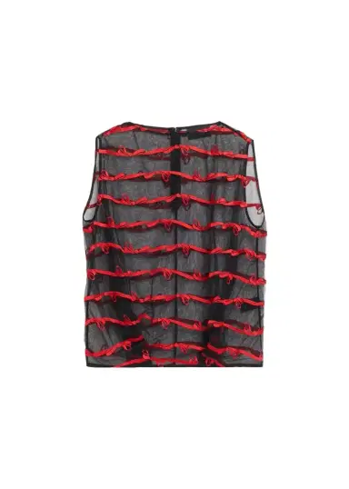 Simone Rocha Bow Embroidered Tulle Boxy Smock Top | Thumbnail 1 Simone Rocha Bow Embroidered Tulle Boxy Smock Top | Thumbnail 1