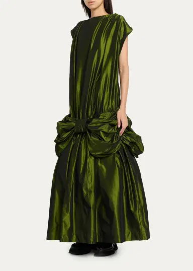 Simone Rocha Taffeta Bow Cascade Egg Maxi Dress | Thumbnail 4 Simone Rocha Taffeta Bow Cascade Egg Maxi Dress | Thumbnail 4