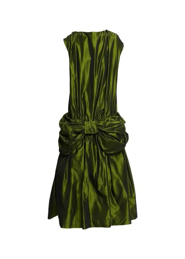 Simone Rocha Taffeta Bow Cascade Egg Maxi Dress