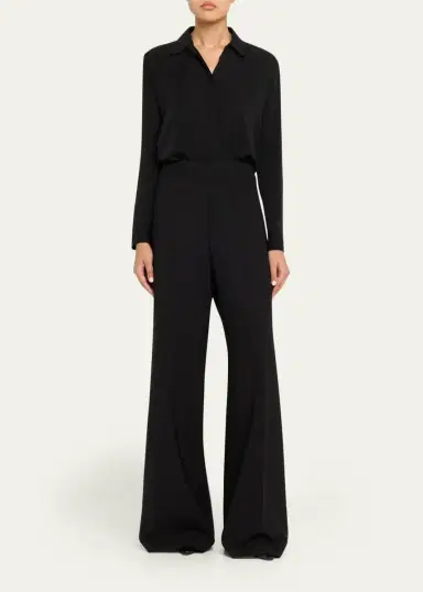Carolina Herrera High-Rise Wide-Leg Wool Pants | Thumbnail 2