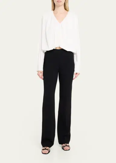 Vince V-Neck Bubble Blouse | Thumbnail 2