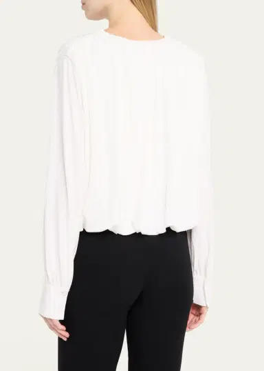 Vince V-Neck Bubble Blouse | Thumbnail 3