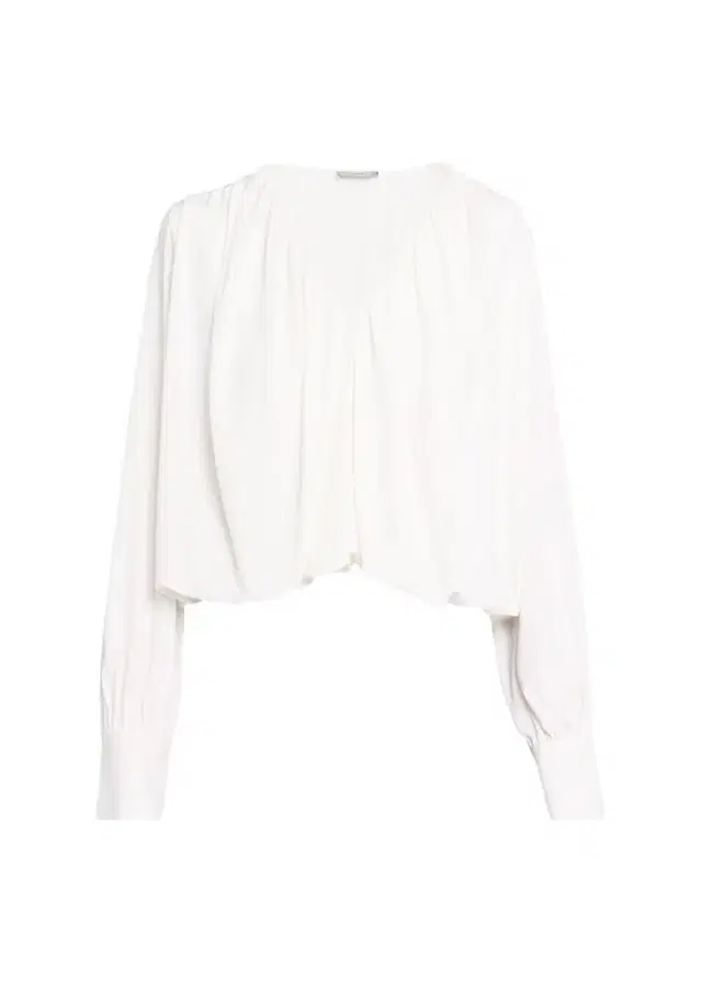 Vince V-Neck Bubble Blouse