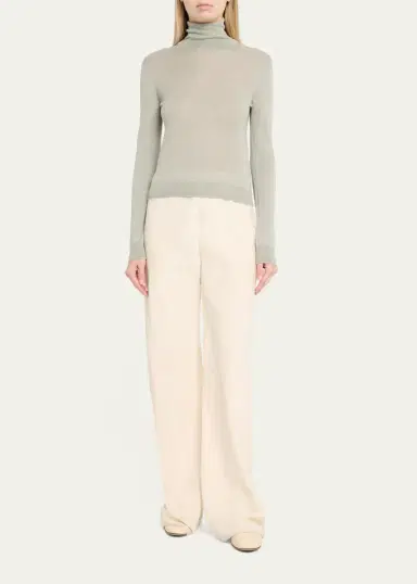 Vince Turtleneck Cashmere-Silk Sweater | Thumbnail 2